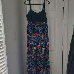 Nicole by Nicole Miller Black and Flora Maxi